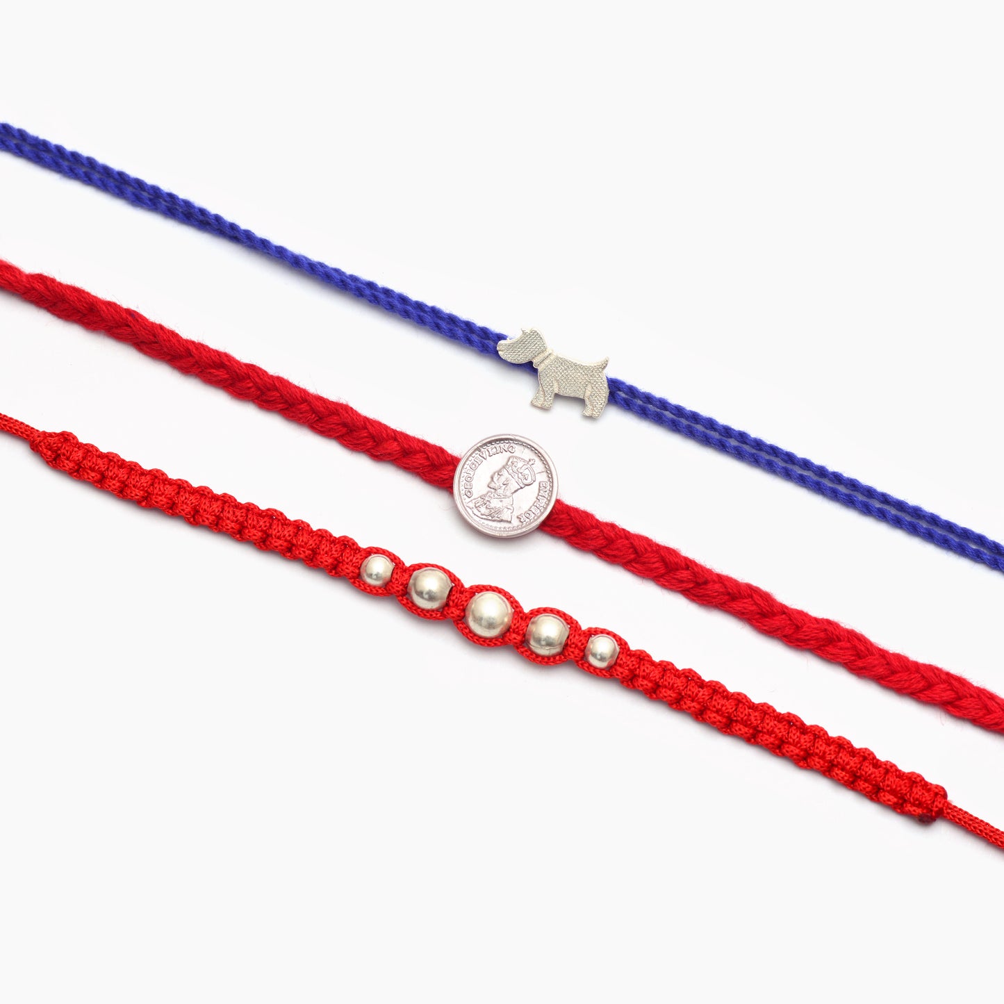 Royal Silver Rakhi Collection Set of - 3 - KYAT