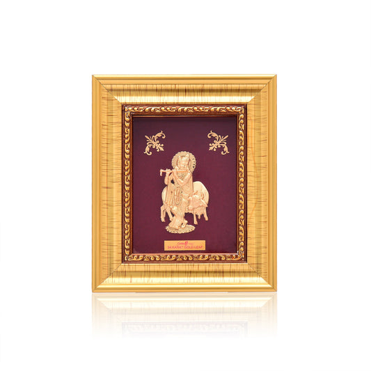 Shri Krishna 24kt Gold-Plated Silver Frame