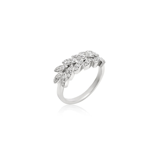 925 Minimalist Leaf Silver Ring