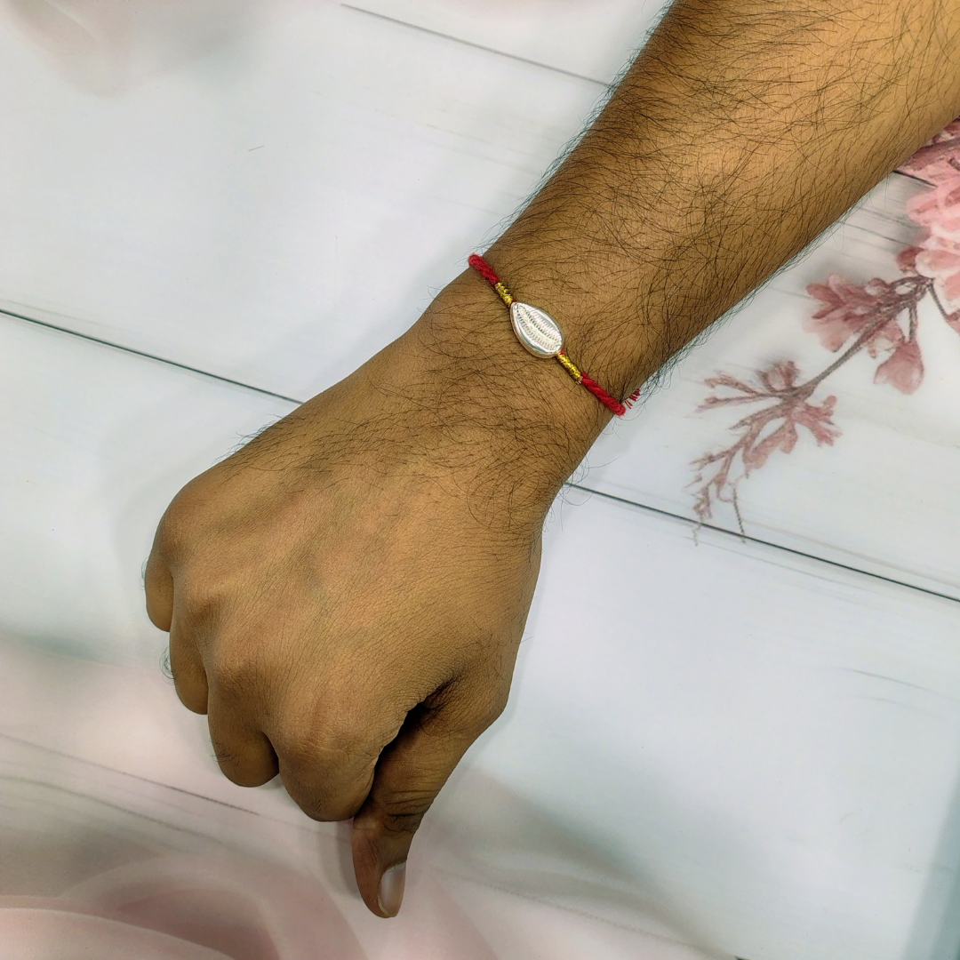 Bhaiya Bhabhi Silver Kodi Rakhi Set
