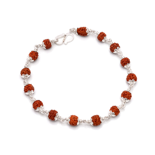 Divine 925 Silver Rudraksha Bracelet