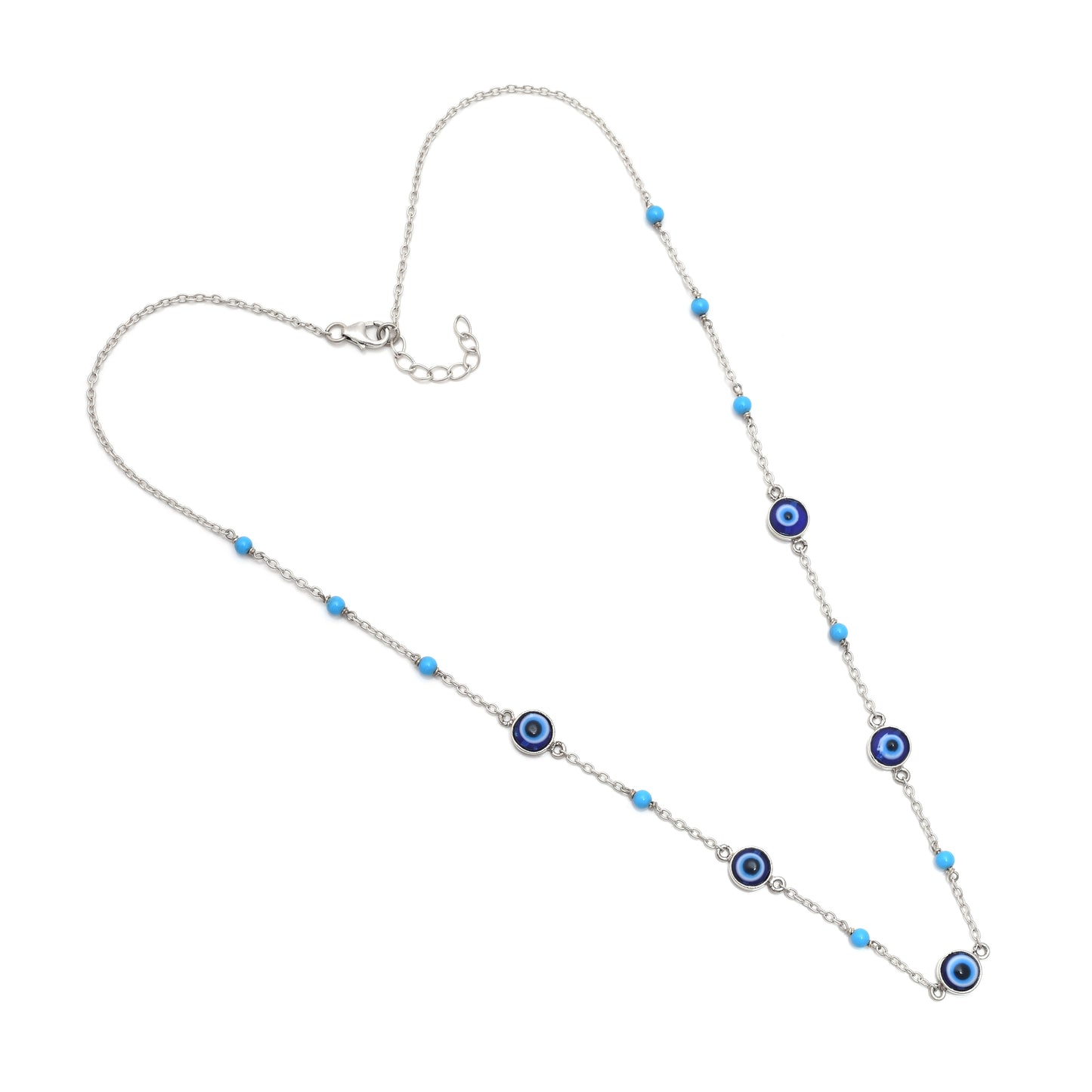 Elegant 925 Silver Evil Eye Necklace Chain - KYAT
