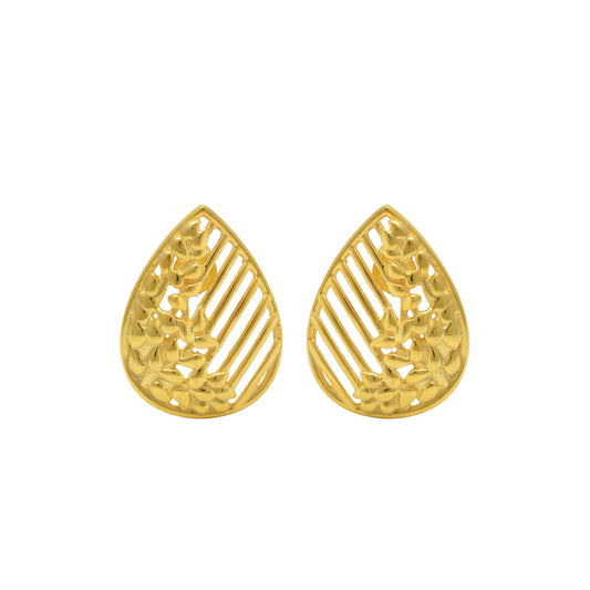 Gold-Toned Floral Drop Necklace & Earring Set - KYAT