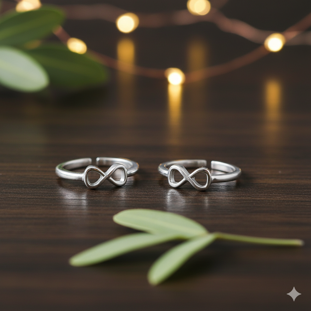 925 Silver Toe-ring| Silver Infinity Toe-rings