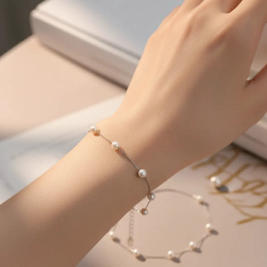 KYAT Timeless Pearl & Silver Bracelet