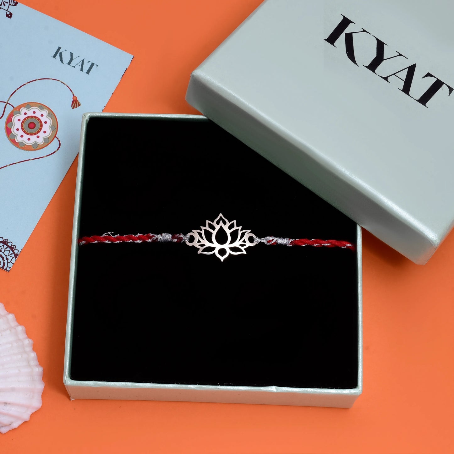 Lotus Silver Rakhi