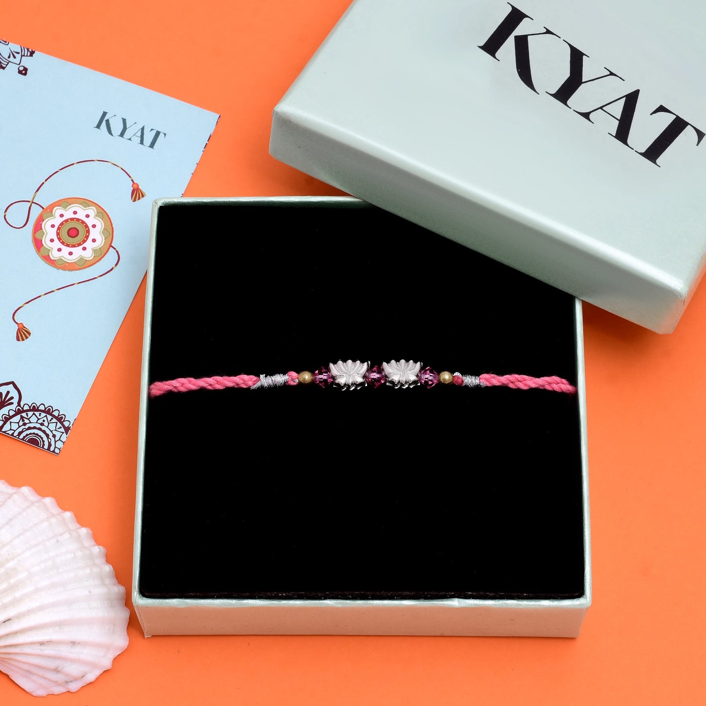 Small Lotus Moti Rakhi