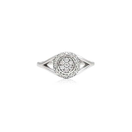 Kyat 925 Silver Halo Sparkle Ring