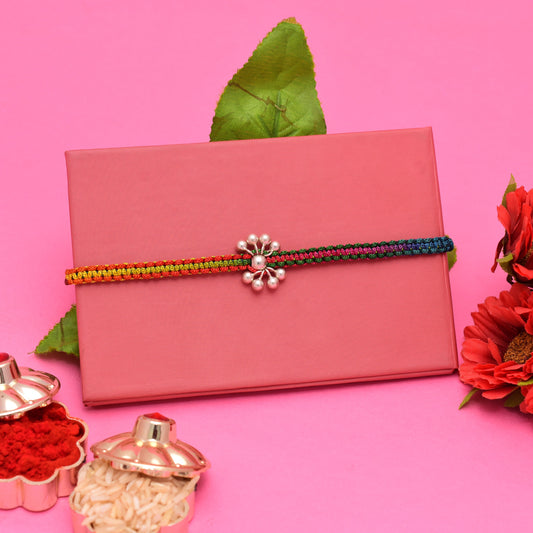 Unique Silver Bracelet Rakhi - KYAT
