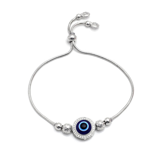 Evil Eye 925 Silver Adjustable Bracelet
