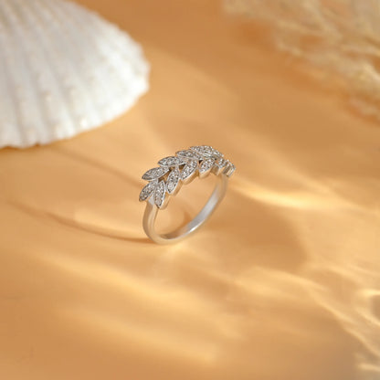 925 Minimalist Leaf Silver Ring