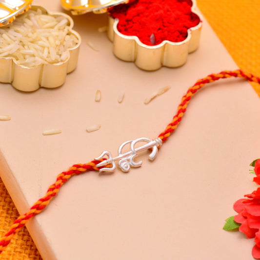 silver rakhi coin online 
