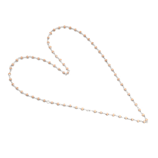 Elegant Silver Tulsi Mala Spiritual Chain