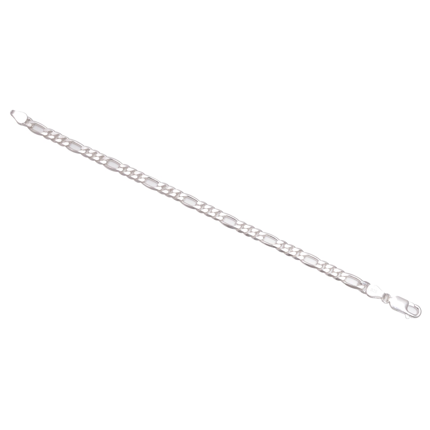Silver Figaro Chain Bracelet For Men