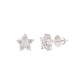 Dazzling Silver CZ Star Stud Earring