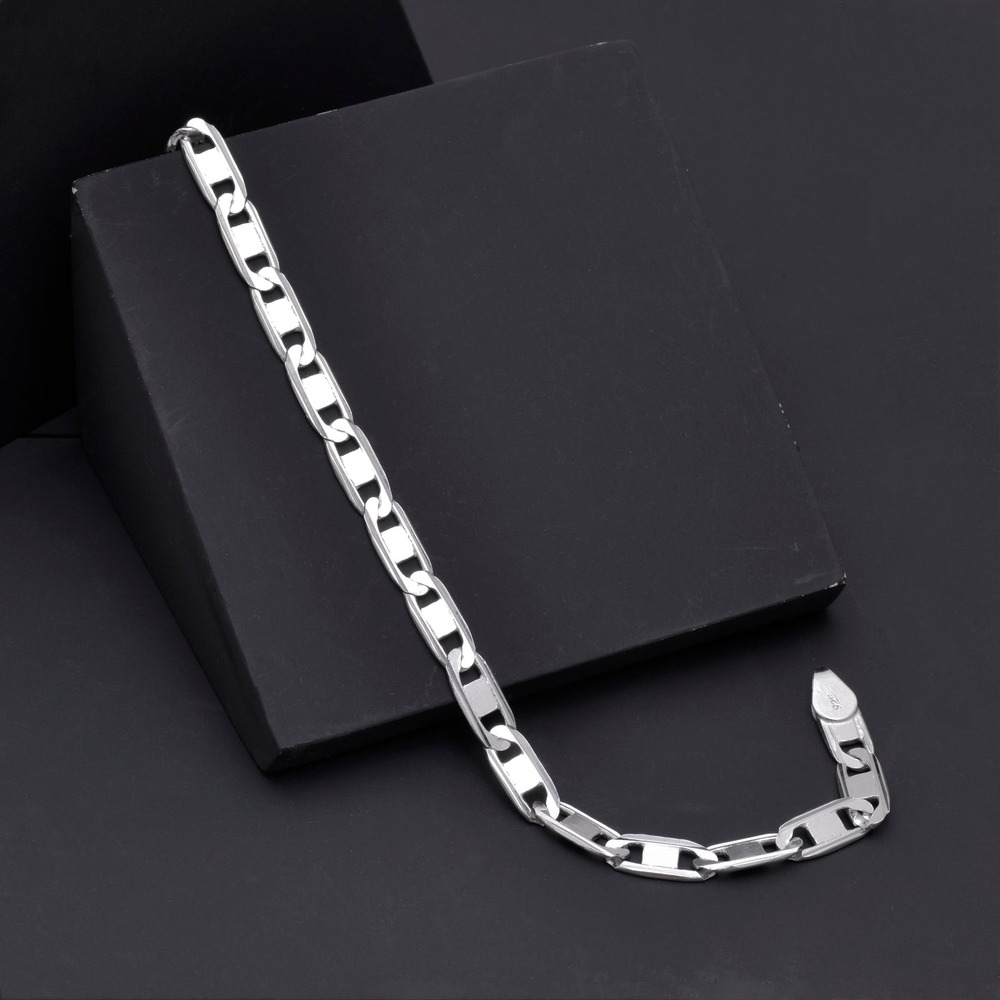 Bold & Stylish Chain Silver Men's Bracelet