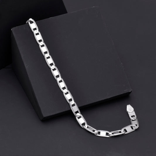 Bold & Stylish Chain Silver Men's Bracelet