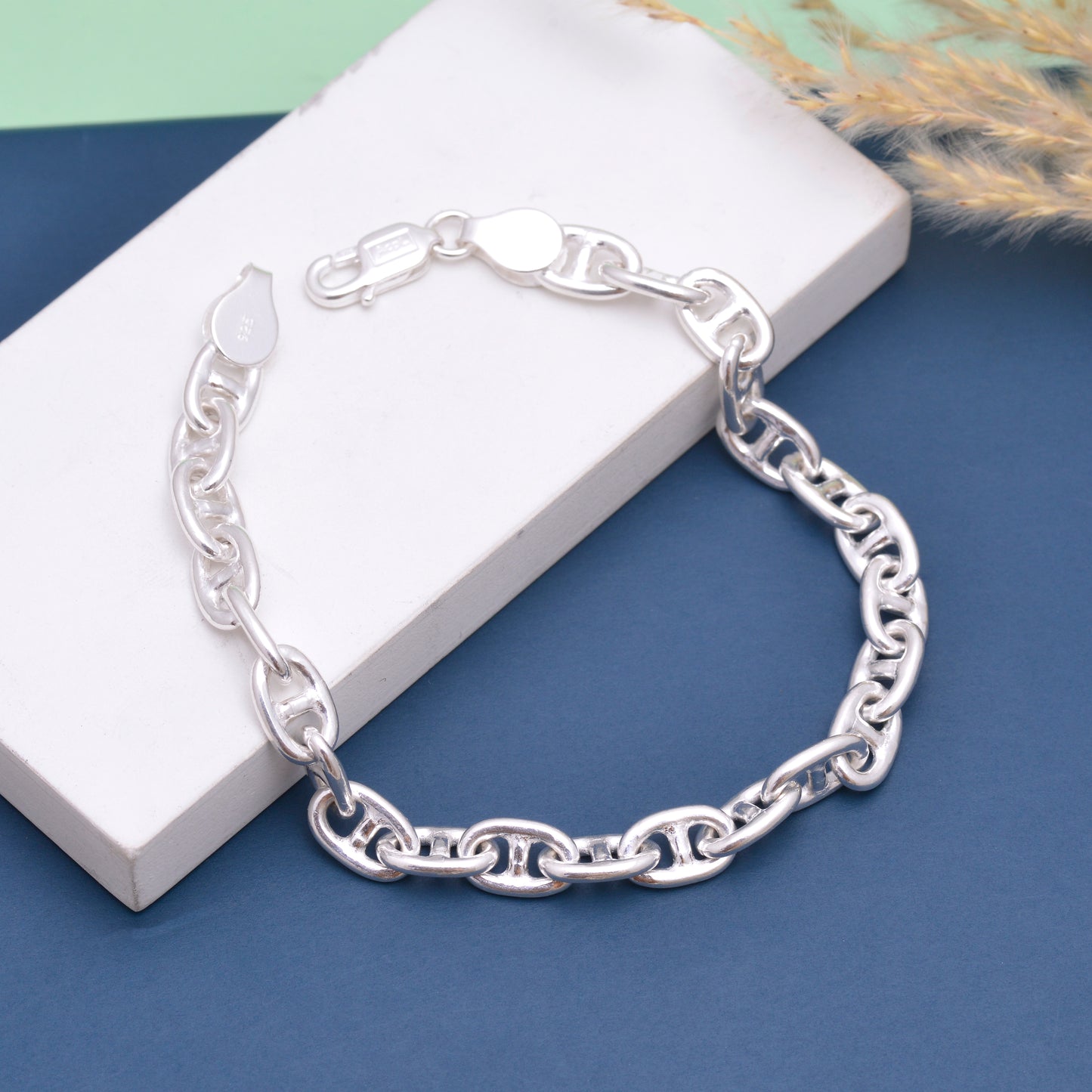 Silver Men's Premium Silver Chain Bracelet