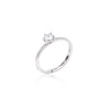 Adjustable Silver Ring With Solitaire Round Cut Design