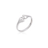 Elegant Silver Hand-Holding Love Ring