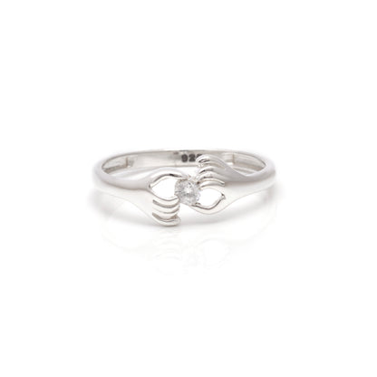 925 Silver Hand-Holding Love Ring