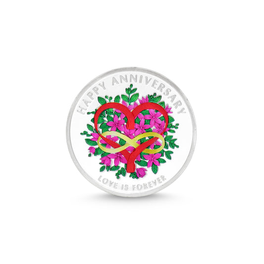 Happy Anniversary Silver Coin