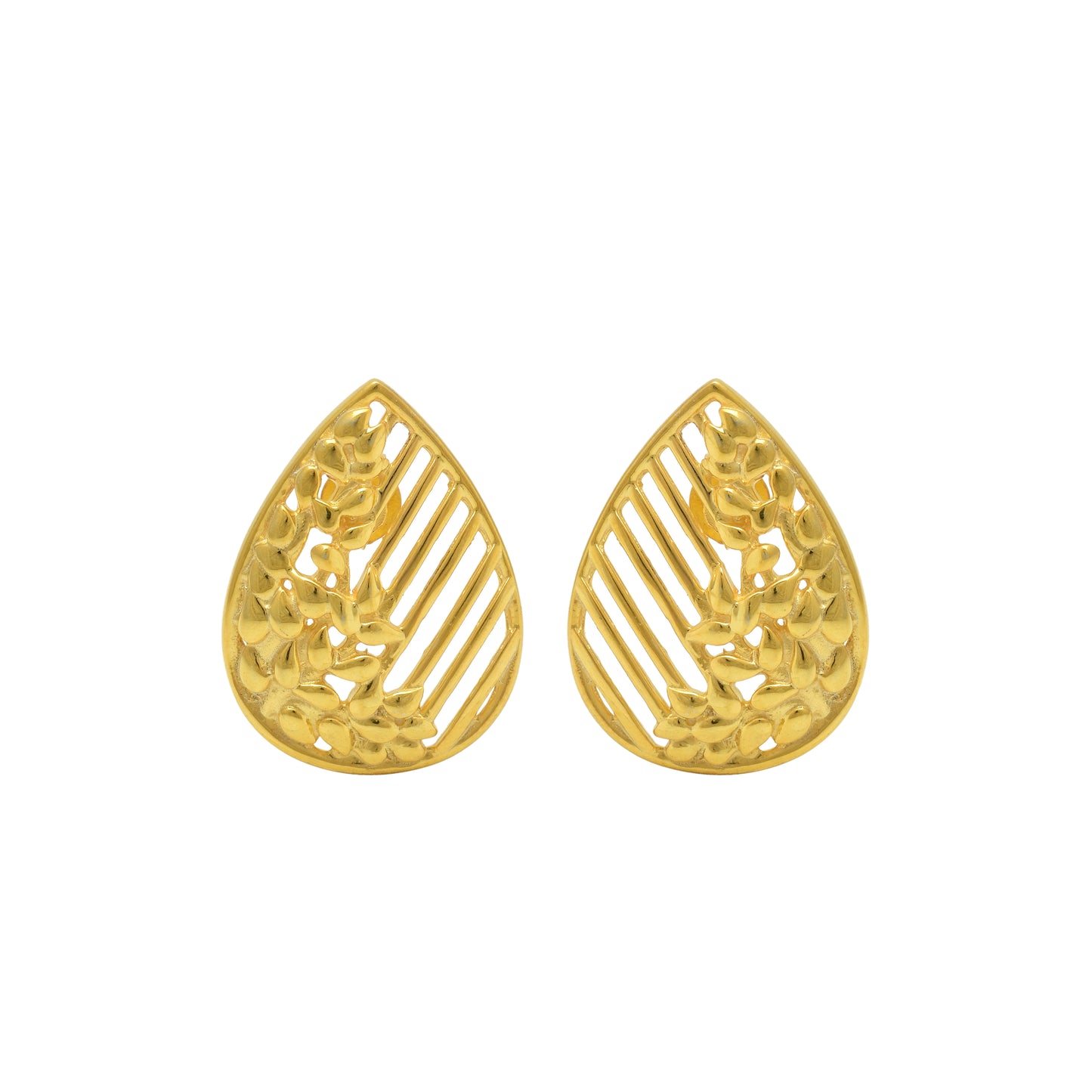 Gold-Toned Floral Drop Necklace & Earring Set
