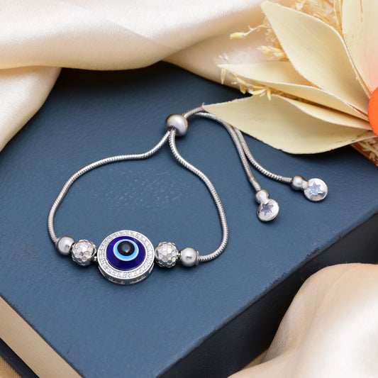 Evil Eye 925 Silver Adjustable Bracelet