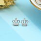 Royal Crown Silver Stud Earring