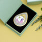 Engaged Couples with Congratulations Silver Coin