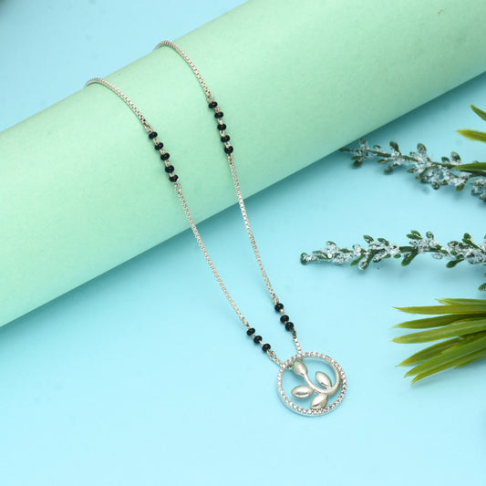 Modern Silver Mangal sutra Pendant Necklace