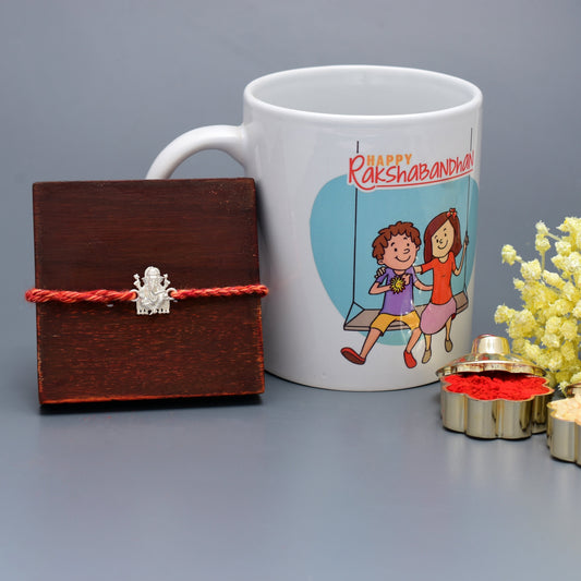 lord ganeshi ji silver rakhi