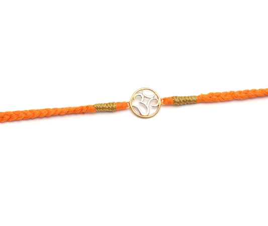 Traditional Symbol Silver Rakhi