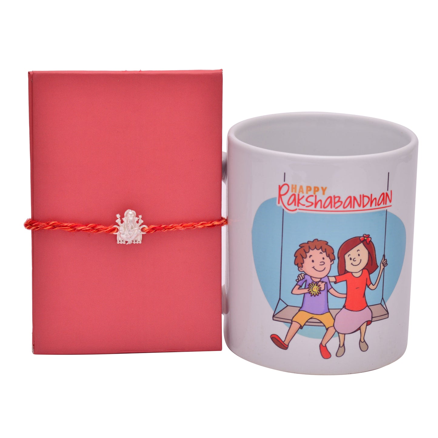 lord ganeshi silver rakhi