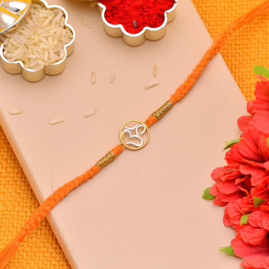 om symbol silver rakhi 