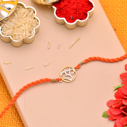 Premium Om Silver Rakhi - KYAT