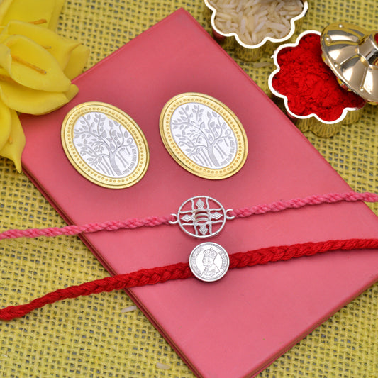 traditional silver rakhi combo set perfect raksha bandhan gift
