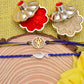 trishul and krishna ji flute silver rakhi