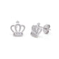 Royal Crown Silver Stud Earring