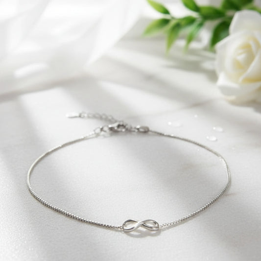 KYAT Endless Love Infinity Silver Anklet