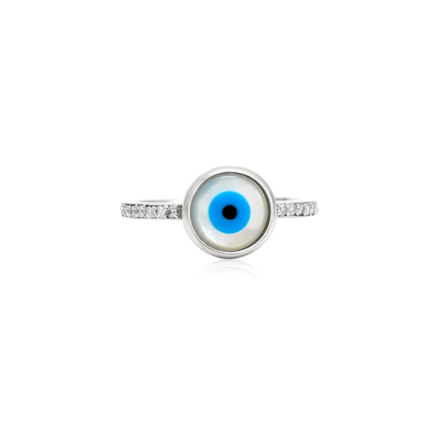 Elegant Silver Evil Eye Ring