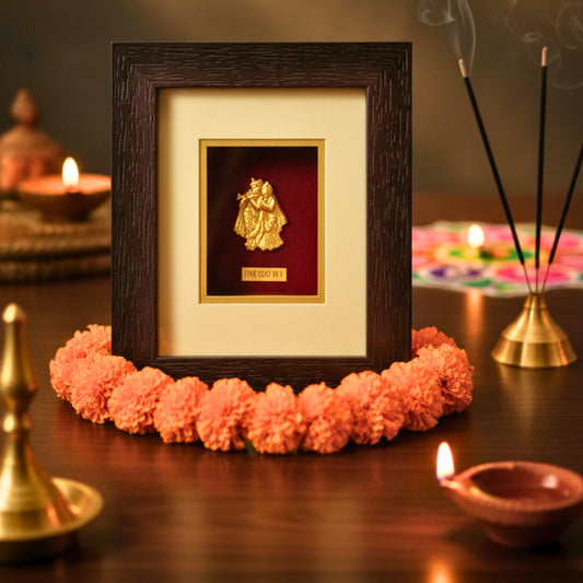 KYAT 24 Carat Gold-Toned Radha Krishna Frame