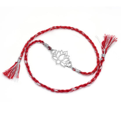 Lotus Silver Rakhi