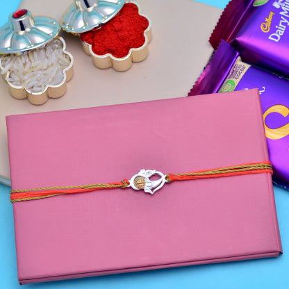 silver ganesh ji rakhi