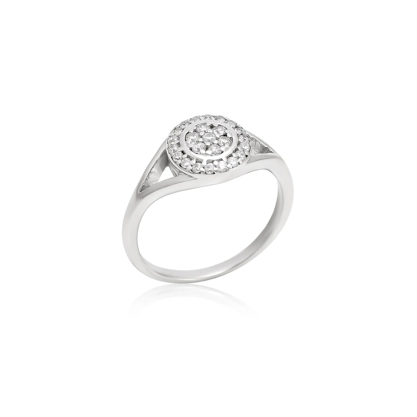 Kyat 925 Silver Halo Sparkle Ring
