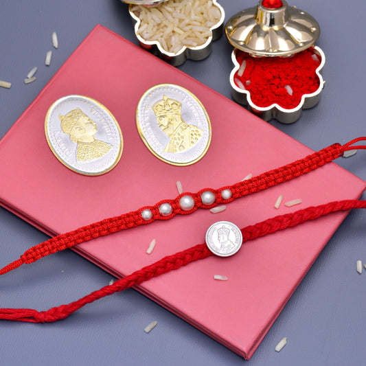 silver rakhi