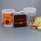 rudraksh and om symbol rakhi colllection