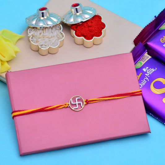 strengthen your bond with a shiny silver swastik rakhi, symbolizing luck and prosperity silver rakhi. 
