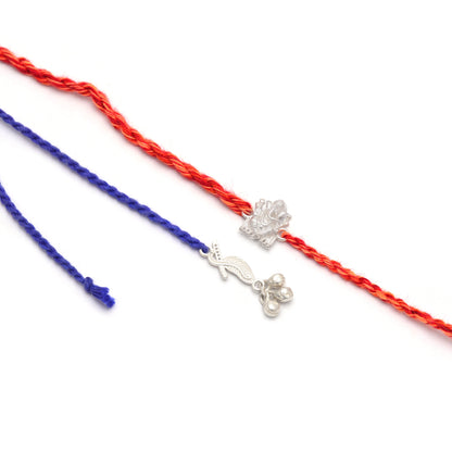 silver lord ganesha rakhi