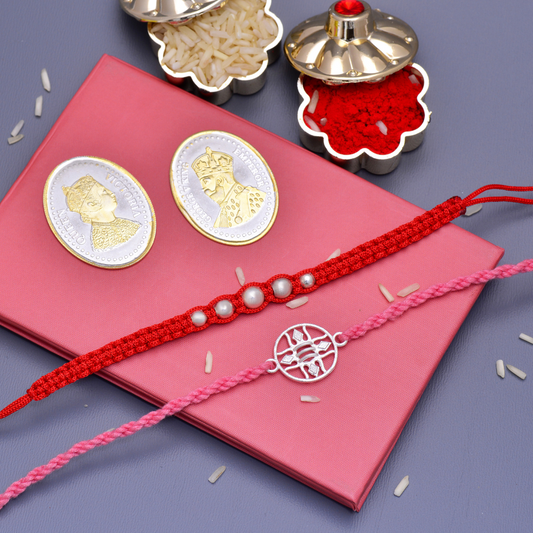 combo silver rakhi